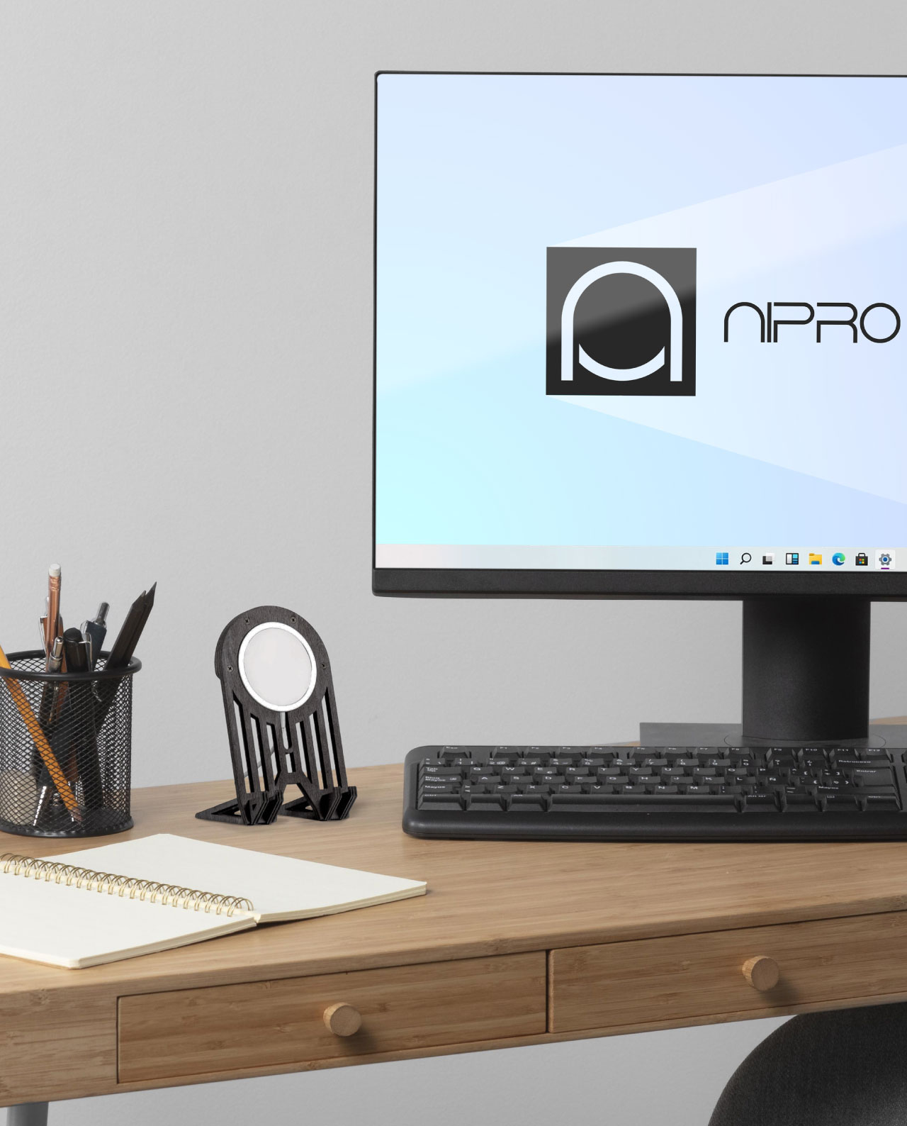 Soporte de madera para iPhone cargador magsafe no incluido