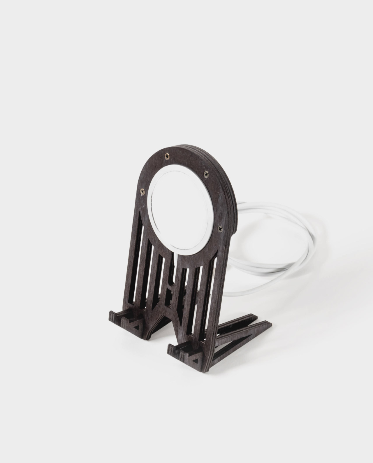 Soporte de madera para iPhone cargador magsafe no incluido