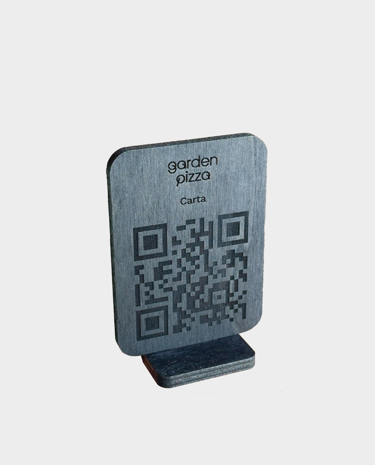 Codigo QR Madera Restaurante con carta y menu