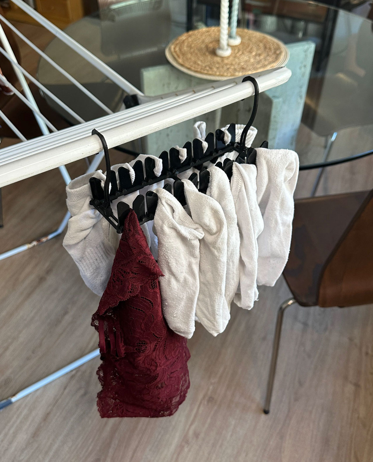 Perchero para calcetines, trapos, ropa interior. Super rápido