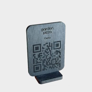 Codigo QR Madera Restaurante con carta y menu