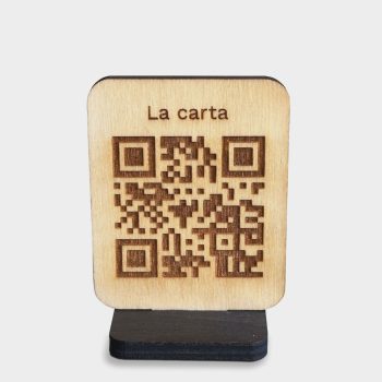 Codigo QR en madera personalizable