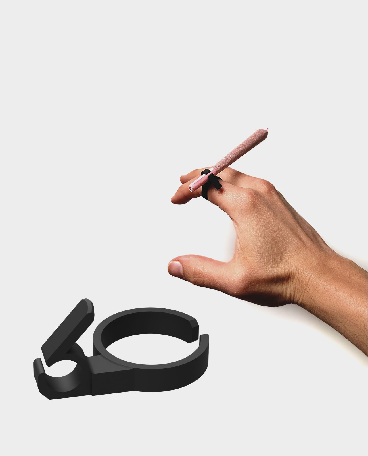 Anillo Portaporro, Soporte Manos Libres para Conos Pre Enrollados, Anillo Porta Cigarros, Cigarette Holder Ring, Joint Holder (Pack x 5 ud.)