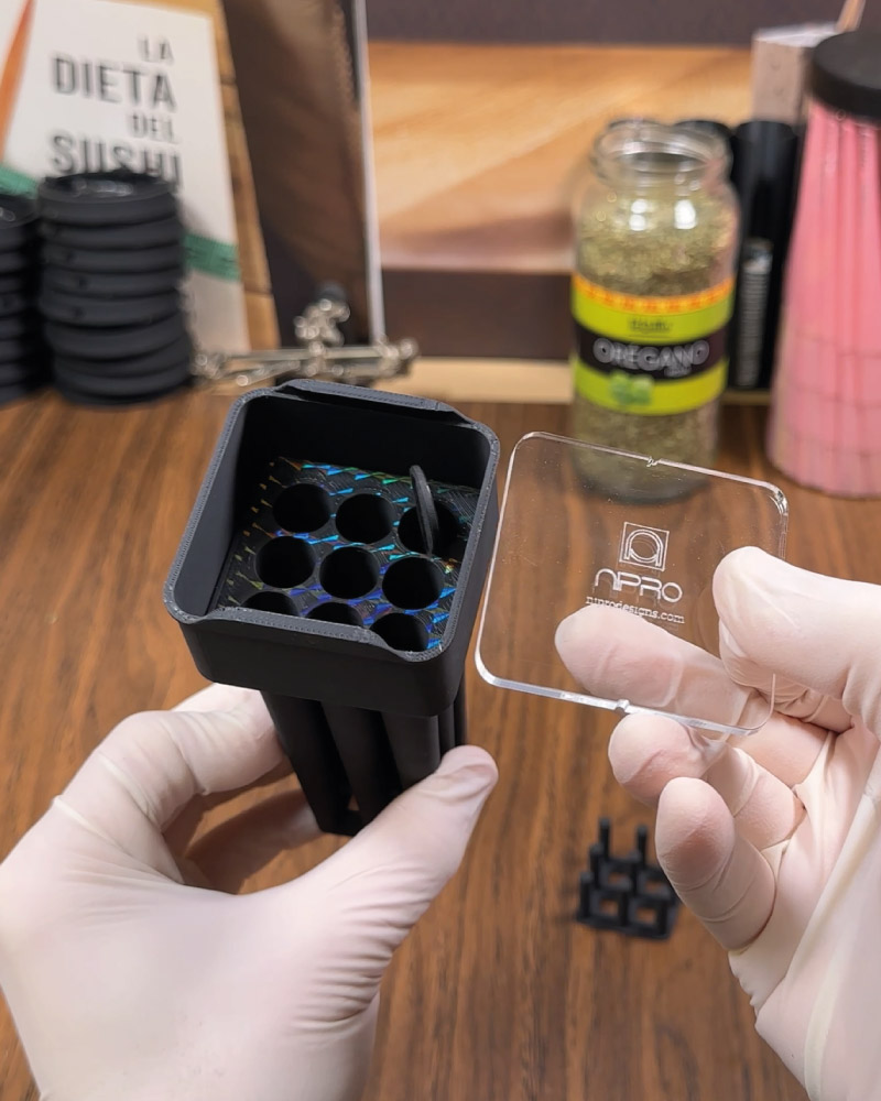 NIPRO 9 Cone Filling Machine | Herramienta para rellenar conos King Size 108 mm (Negro) - Imagen 3