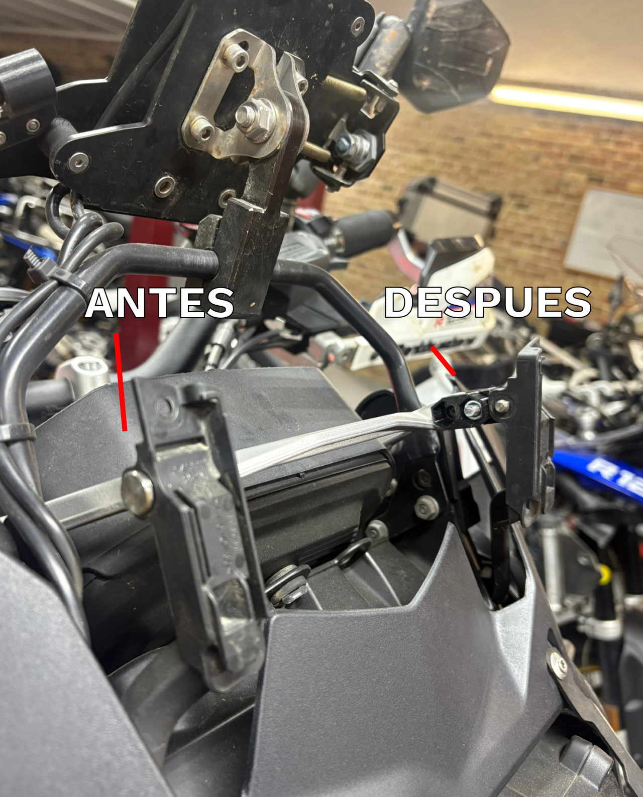 Windshield Spacer for BMW R1200 / R1250 - Modificador de inclinación de cúpula - Imagen 2