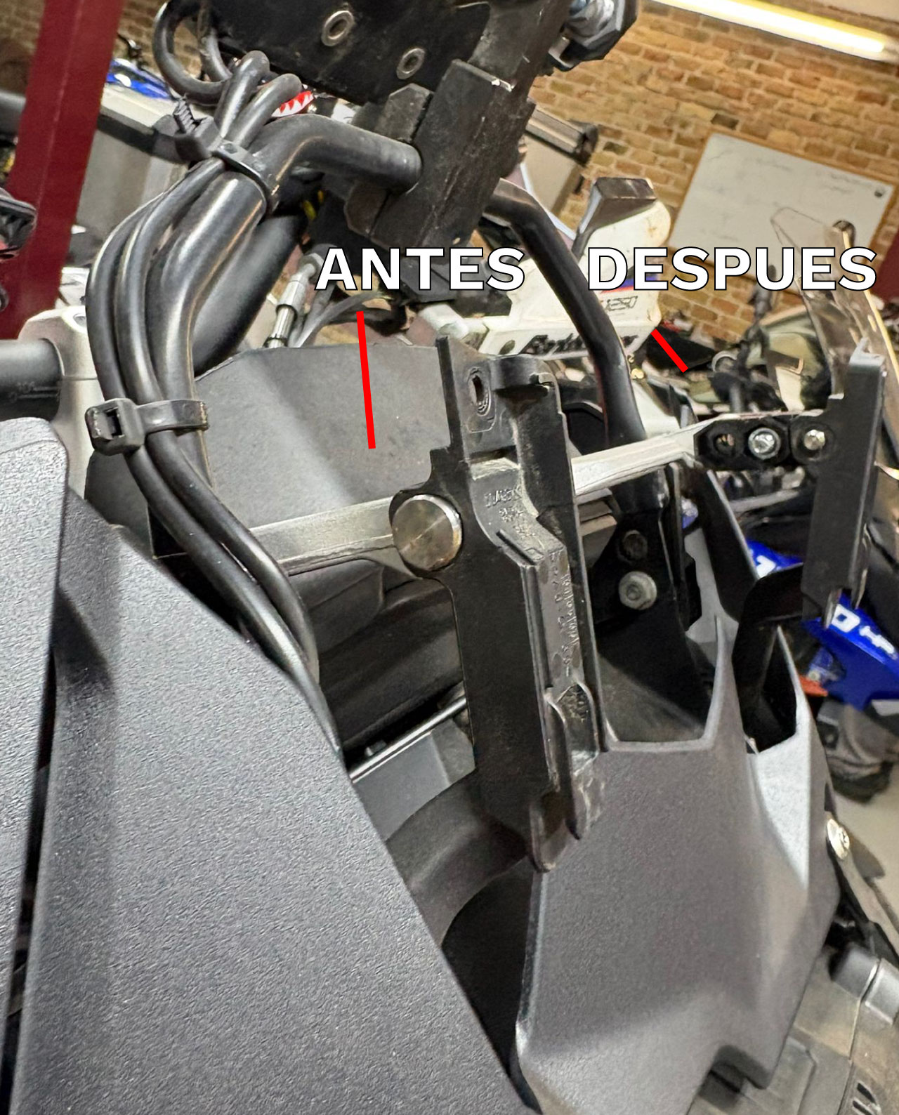 Windshield Spacer for BMW R1200 / R1250 - Modificador de inclinación de cúpula - Imagen 4